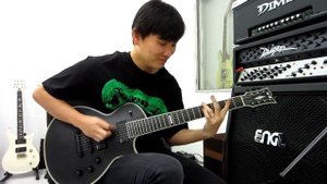 กีตาร์ไฟฟ้า 7 สาย ESP E-II Eclipse 7 Black Satin 7 String Guitar