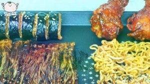 ASMR MUKBANG| 직접 만든 불닭 짜장 버섯 양념치킨 김밥 먹방 & 레시피 FRIED CHICKEN AND FIRE NOODLES EATING
