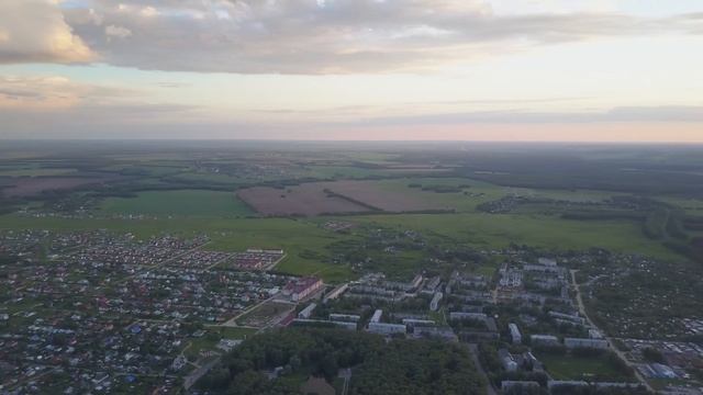 Богородск с высоты 400 метров. Радуга. Закат. смотреть онлайн