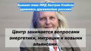 Бывшая глава МИД Австрии Кнайсль удивилась дружелюбию россиян