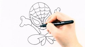 Как нарисовать человека - паука / Рисунок раскраска для детей /  Раскрась Ка