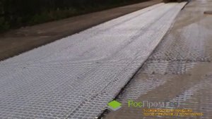 укладка георешетки