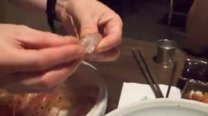 Eating Live Shrimps in Korea