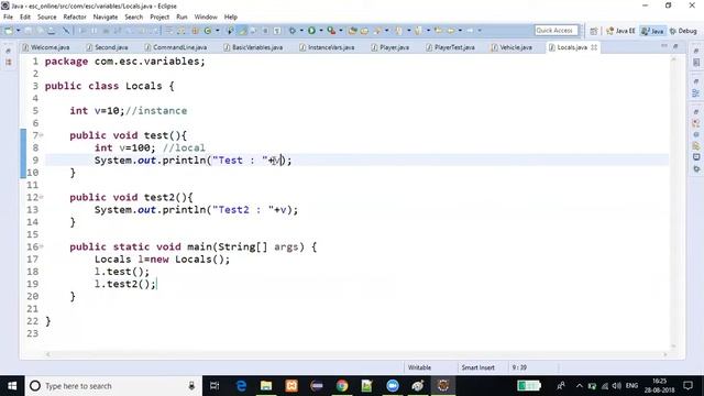 APSSDC | 11-09-2018 | JAVA | Local Variables, this keyword, method parameter смотреть онлайн
