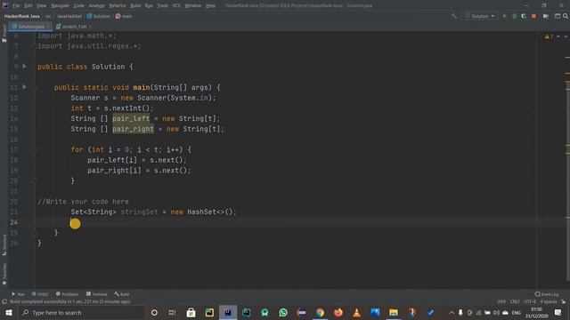 JAVA HASHSET | HACKERRANK SOLUTION | JAVA DATA STRUCTURES смотреть онлайн