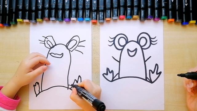 как нарисовать лягушку поэтапно. Рисуем с детьми