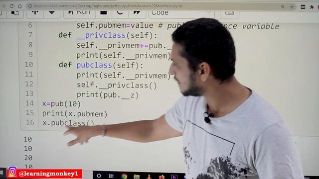 Access Modifiers  Public and Private in Python || Lesson 43 || Python || Learning Monkey ||