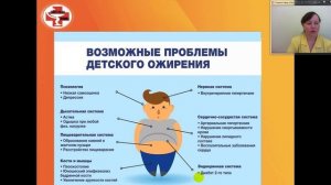 Школа здоровья онлайн. Тема занятия "Ожирение у детей".