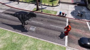 RED HULK VS T-REX - TYRANNOSAURUS REX VS THE RED HULK