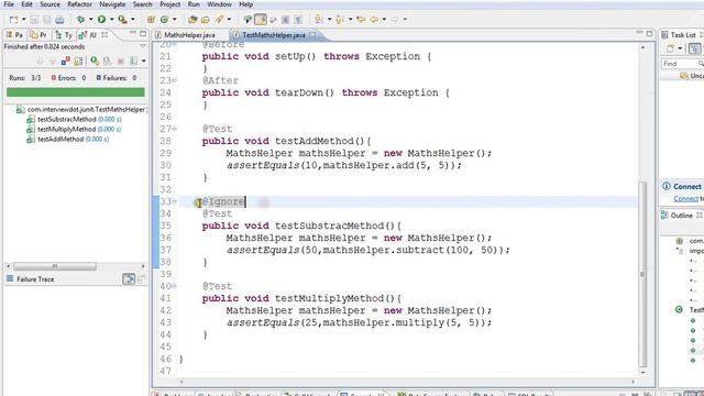 IGNORE A JUNIT TEST CASE DEMO смотреть онлайн