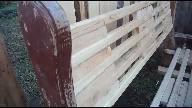 Как сделать лавку для деревенского дома, из старого дивана своими руками Серия №2 смотреть онлайн