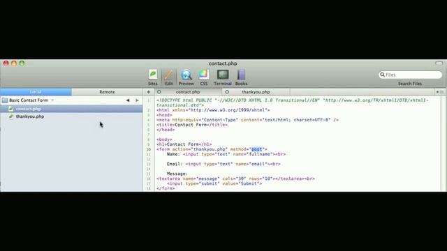 Basic HTML/PHP Contact Form Tutorial