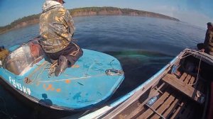 Как поднимали лодку со дна Ангары 2016