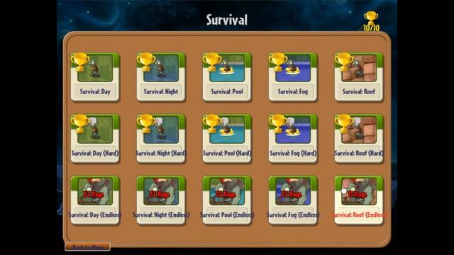 [PC] Plants vs. Zombies 2 PAK - Part 14. ENDLESS SURVIVAL 3/3 (ROOF + Bonus)