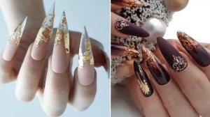 50 СМЕЛЫХ ИДЕЙ НА ОСЕНЬ/ ОСЕННИЙ ДИЗАЙН НОГТЕЙ НА ОСТРЫЕ НОГТИ/ ДИЗАЙН НОГТЕЙ 2020