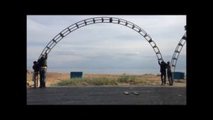 Монтаж арочного шатра