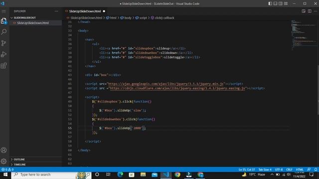 3- JQuery SlideUp/SlideDown Functions Practice | JavaScript (Jquery) | In 8 Minutes.#webdeveloping