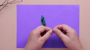 Поделка. Веточки с бумажными объемными листьями.