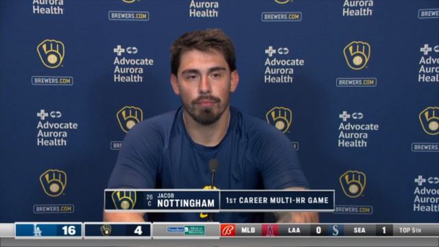 Jacob Nottingham chats after his return to Milwaukee смотреть онлайн