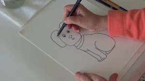 Как нарисовать собачку красками - обучающий урок для детей