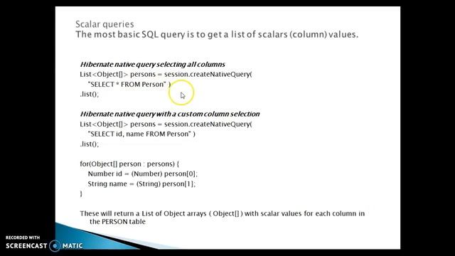 Native SQL Queries in Hibernate Concept смотреть онлайн