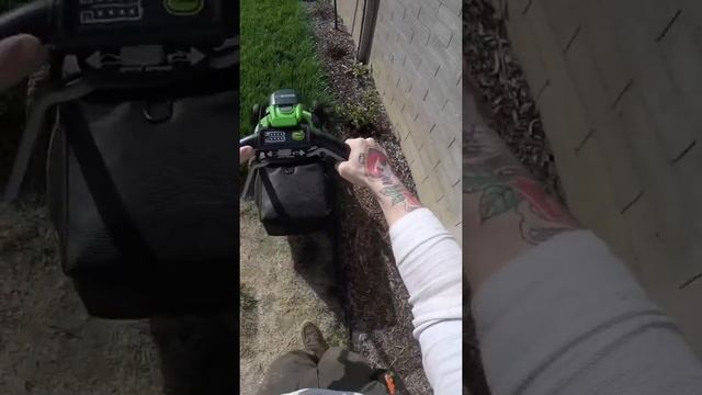 Cutting that THICK grass with my Greenworks 60v Pro