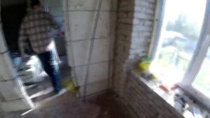 Штукатурка очень кривых стен  7,5 см