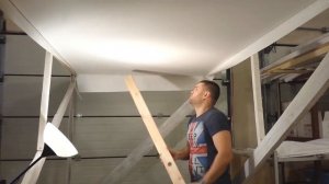 Тест на прочность тканевого потолка Cerutti ST Neve (Черутти)