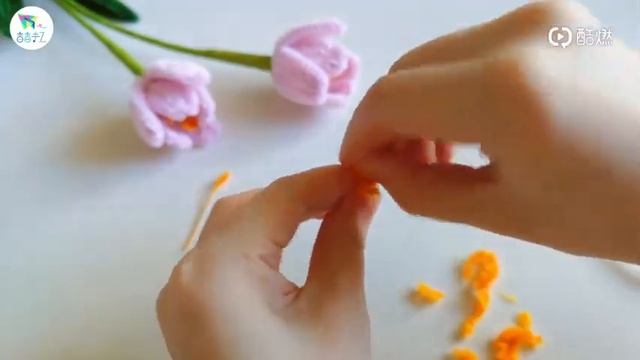 Букет тюльпанов из синельной проволоки