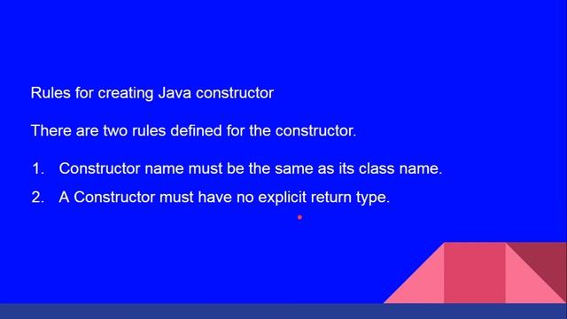 Constructor in Java
