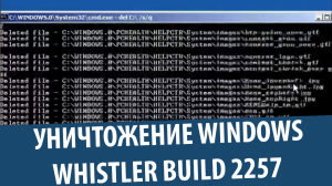 Уничтожение Windows Whistler build 2257