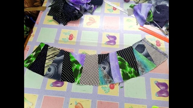 Дизайнерский абажур-пэчворк из лоскутов. смотреть онлайн