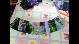 Дизайнерский абажур-пэчворк из лоскутов.