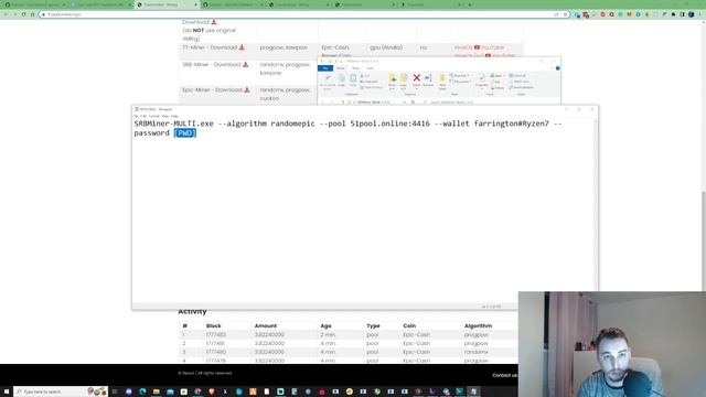 How To CPU Mine Epic Cash - Plus wallet & Pool Setup! SRB Miner