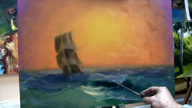 Мастер-класс живописи Морской пейзаж Айвазовский +79818457723 смотреть онлайн