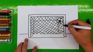 Футбольные ВОРОТА рисуем с РыбаКит