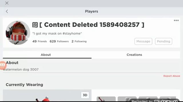 He has a content deleted name on Roblox in 2020... смотреть онлайн