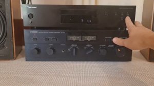 OLD SCHOOL Yamaha CA-V2 Stereo Integrated Amplifier NATURAL SOUND and Speakers Braun L620/1 1973