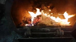 Топливные гранулы в обычную гаражную печь. Эксперимент.