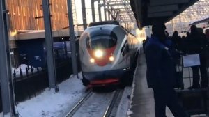 Прибытие САПСАНА SAPSANA на Московский вокзал сообщением Москва—Санкт-Петербург
