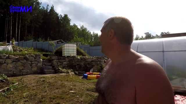 =Строим БАНЮ подпиЩику. День 14. ПОЛ по грунту в бане=