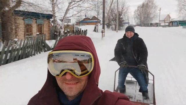 Зимние покатушки в селе Садовка Стерлитамакского района Башкортостан 2023. смотреть онлайн