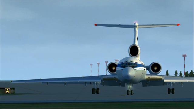 Ту-154. Взлет из Тюмени.Рощино