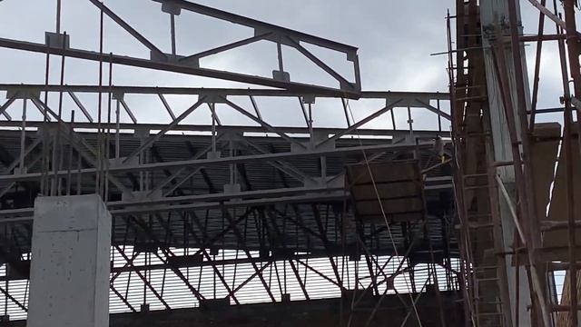 Монтаж ферм , автокраном XCMG 50 тонн весом 6300 кг смотреть онлайн