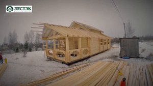 Дом из профилированного сухого бруса, конструктор.