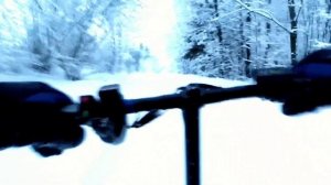 Электросамокат зимой, Kugoo c1 plus