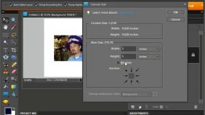 Photoshop Elements 9.0 Tutorial Changing the Canvas Size Adobe Training Lesson 13.1