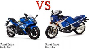 Suzuki GSX 250 R vs Suzuki RG 250 Test specification comparison