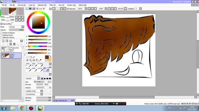 как сделать аватарку для Youtube/PaintTool SAI №2 смотреть онлайн