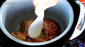 Тушеная курица в мультиварке Поларис